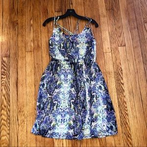 Tulle Printed Strappy Dress